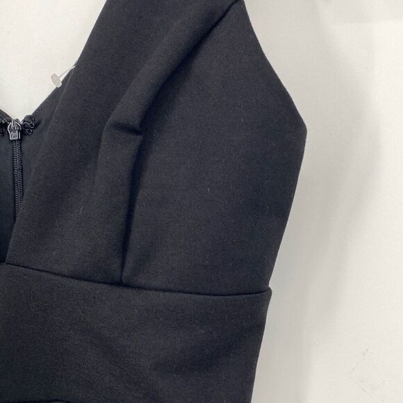 NWT Lulus Date Night Done Right Black Tie-Strap Bodycon Midi Dress Black XS - Picture 9 of 16